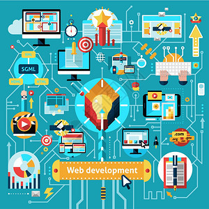 網頁字體平圖標孤立矢量插圖圖標